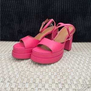 Pink Platform Heels - Wild Fable